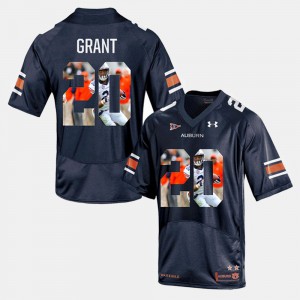 Auburn Tigers #20 Mens Corey Grant Jersey Navy Blue Embroidery Player Pictorial 154241-576