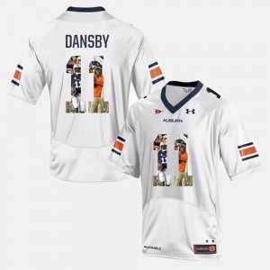 Auburn University #11 For Men's Karlos Dansby Jersey White Player Pictorial College 192984-596