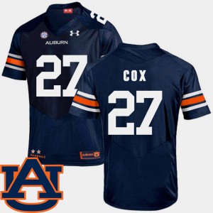 Tigers #27 For Men's Chandler Cox Jersey Navy Stitched SEC Patch Replica College Football 266751-567