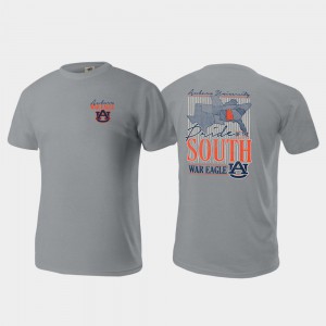 Auburn Tigers For Men's T-Shirt Gray Stitch Comfort Colors Pride of the South 236934-717