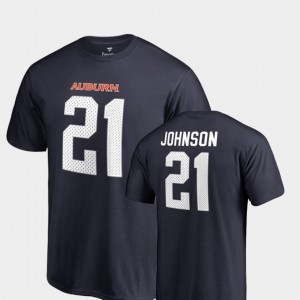 AU #21 Men Kerryon Johnson T-Shirt Navy Alumni College Legends Name & Number 998245-369