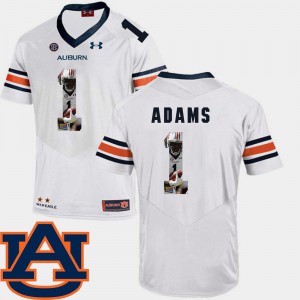 Tigers #1 Mens Montravius Adams Jersey White Football Pictorial Fashion Player 665188-504