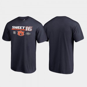 AU Mens T-Shirt Navy Stitch Sweet 16 Backdoor March Madness 2019 NCAA Basketball Tournament 500451-845