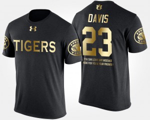 AU #23 Mens Ryan Davis T-Shirt Black Official Short Sleeve With Message Gold Limited 577689-723
