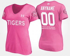 Auburn #00 For Women Custom T-Shirt Pink Embroidery With Message 738904-473